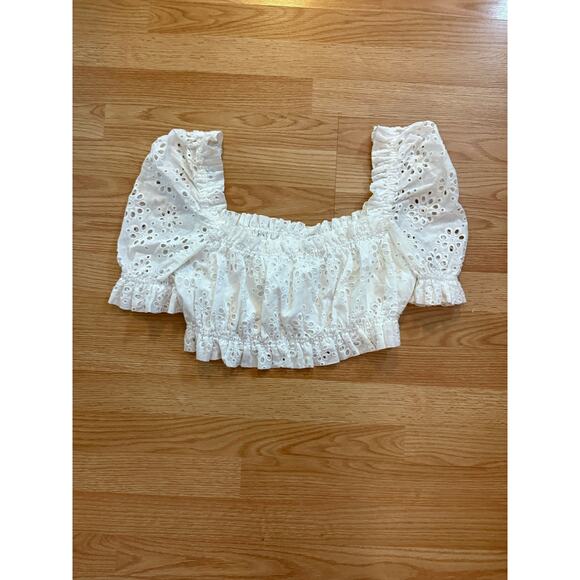 REVOLVE LPA Eyelet Crop Size XL $146 MSRP - Picture 3 of 4